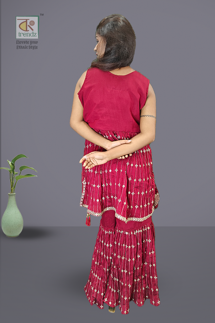 শারারা কুর্তি ফুল সেট ও দুপাট্টা