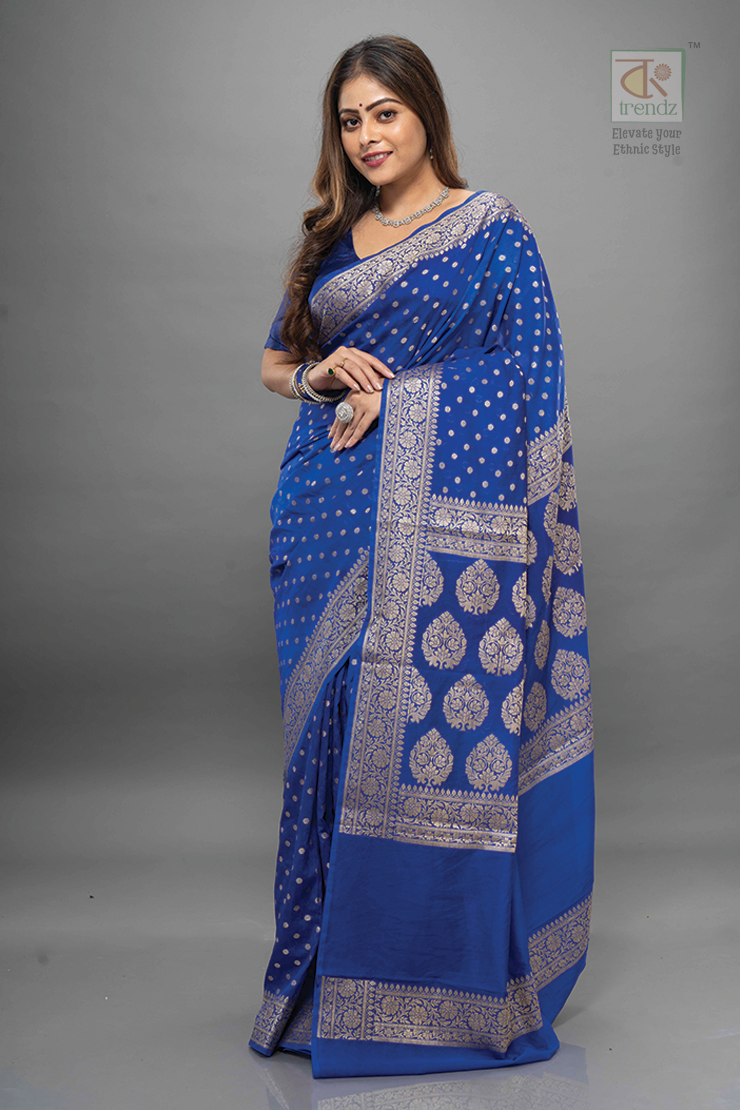 এক্সক্লুসিভ হ্যান্ডলুম জর্জেট সিল্ক শাড়ি