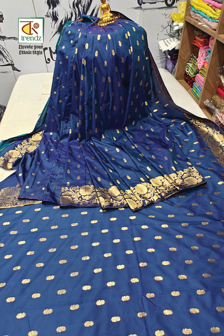 Kuhu Golden Zari Koyal Malai Silk Saree