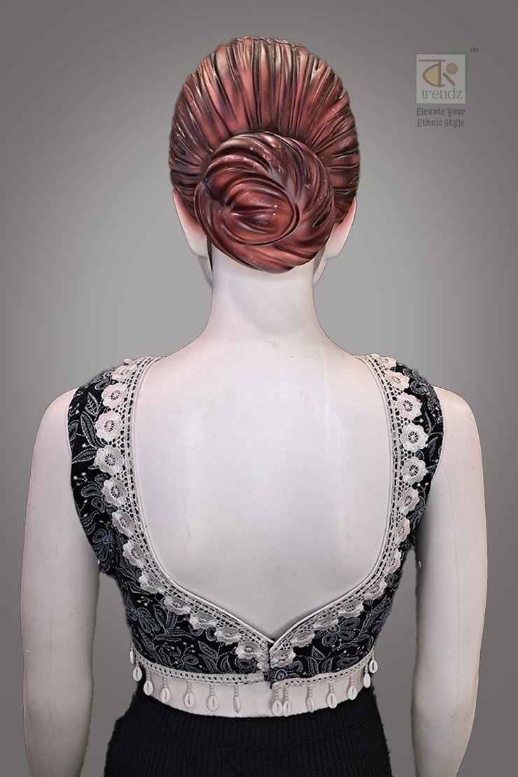 Designer Sleeveless Blouse ( Back Side Pic)