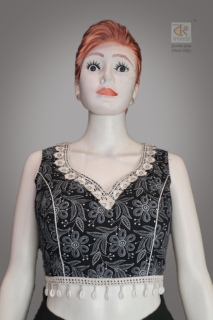 Designer Sleeveless Blouse (Front Side Pic)