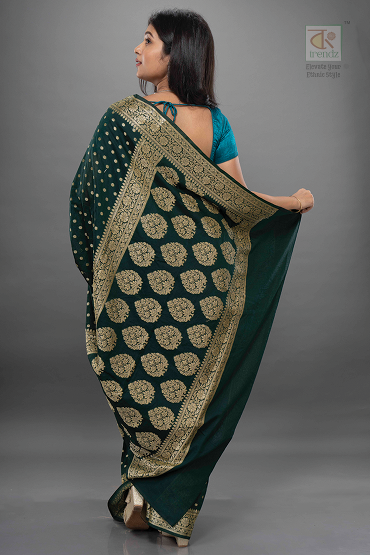 এক্সক্লুসিভ হ্যান্ডলুম জর্জেট সিল্ক শাড়ি