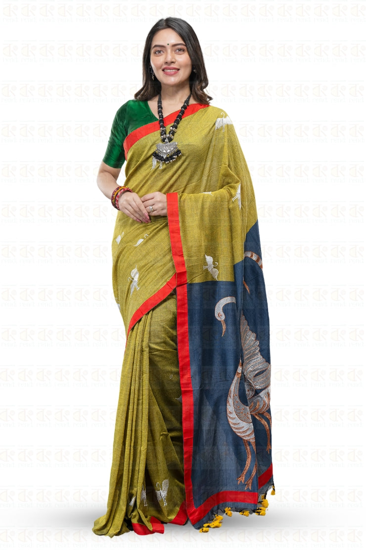 Dual Color Hansa Boutique Saree