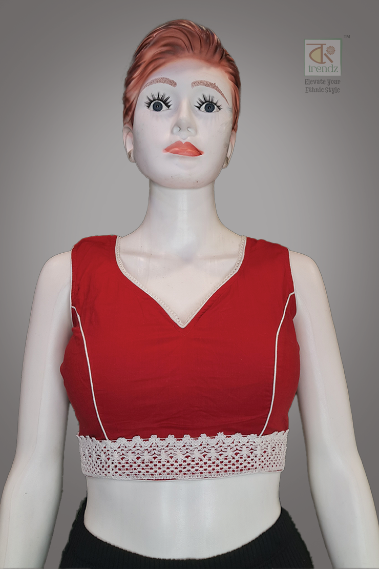 Designer Sleeveless Blouse (Front Side Pic)