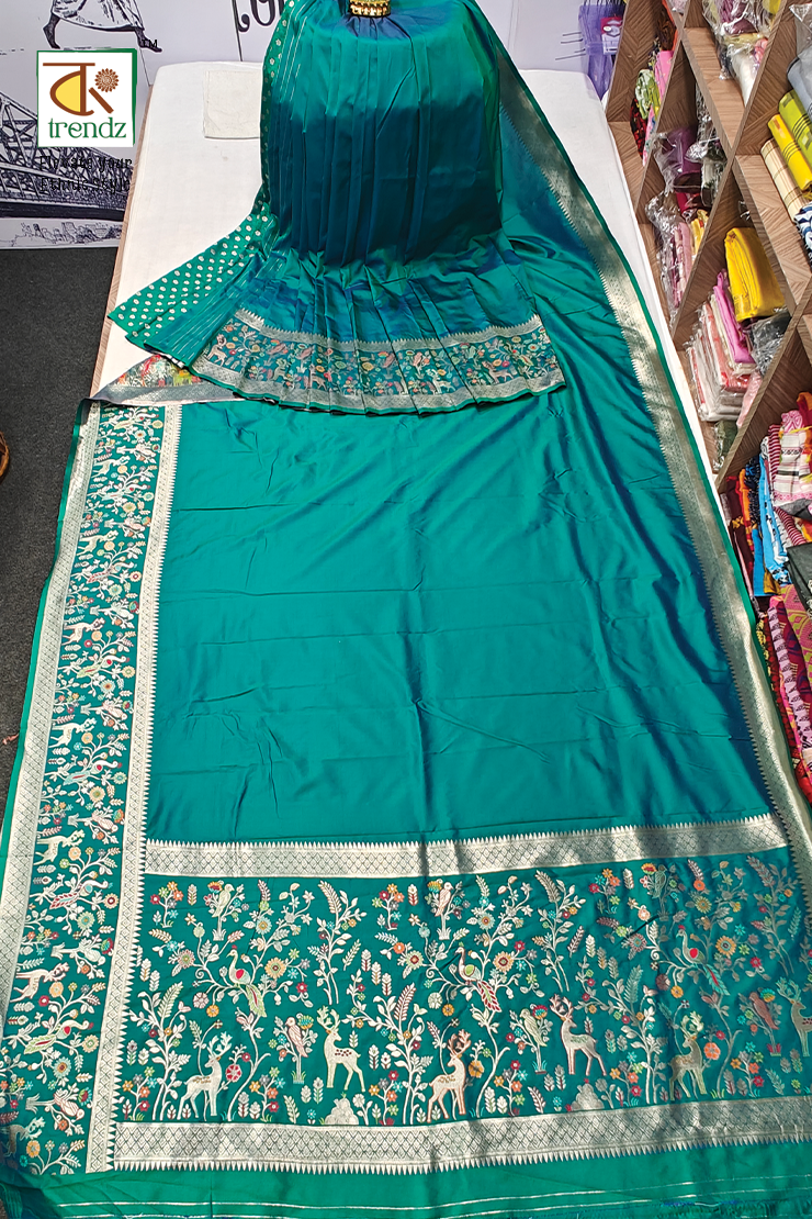 Gulmohor Pasmina Butter Silk Saree