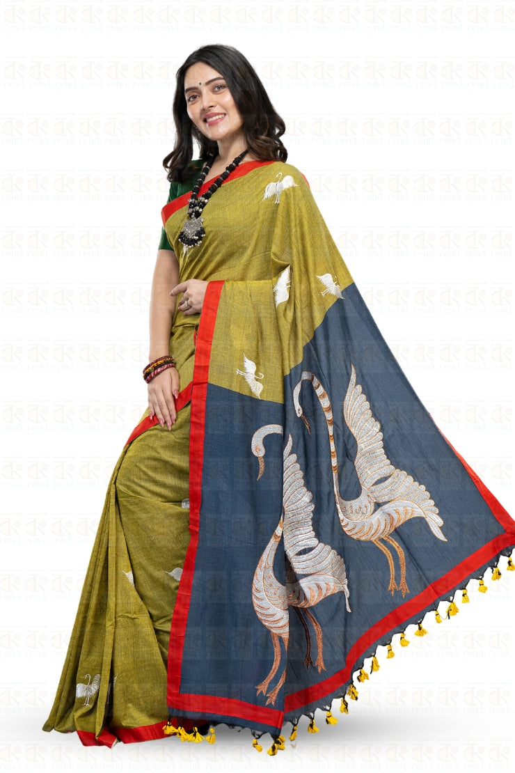 Dual Color Hansa Boutique Saree