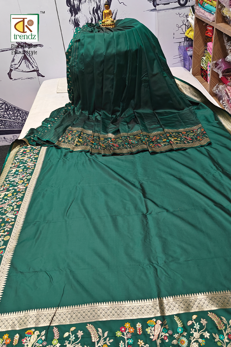 Gulmohor Pasmina Butter Silk Saree