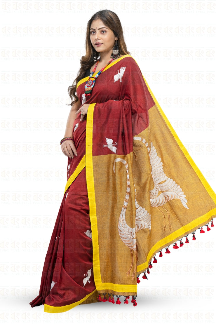 Dual Color Hansa Boutique Saree