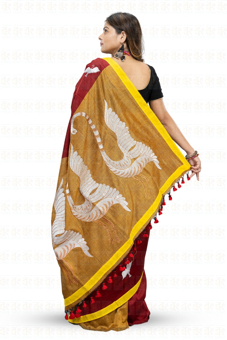 Dual Color Hansa Boutique Saree