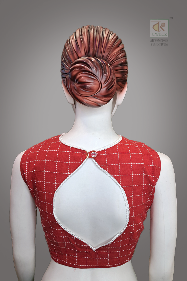Designer Sleeveless Blouse ( Back Side Pic)