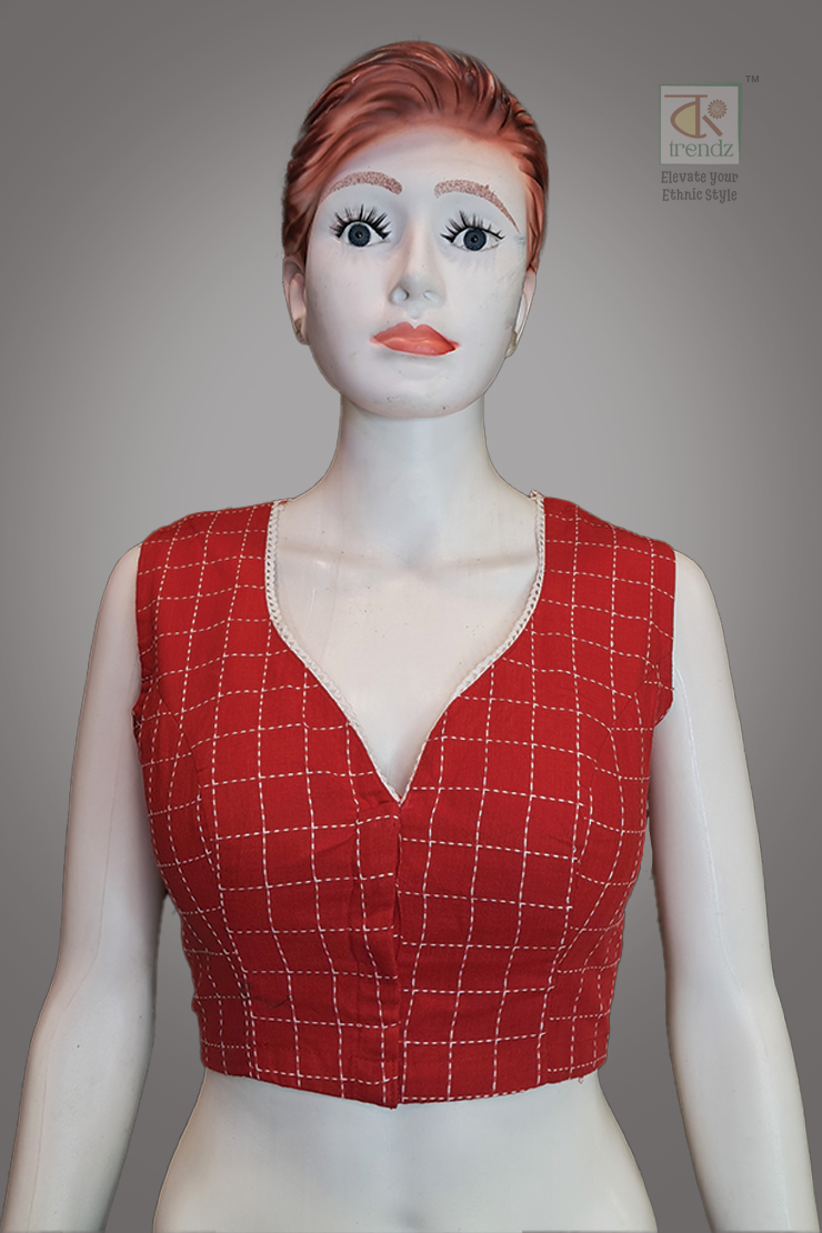 Designer Sleeveless Blouse (Front Side Pic)
