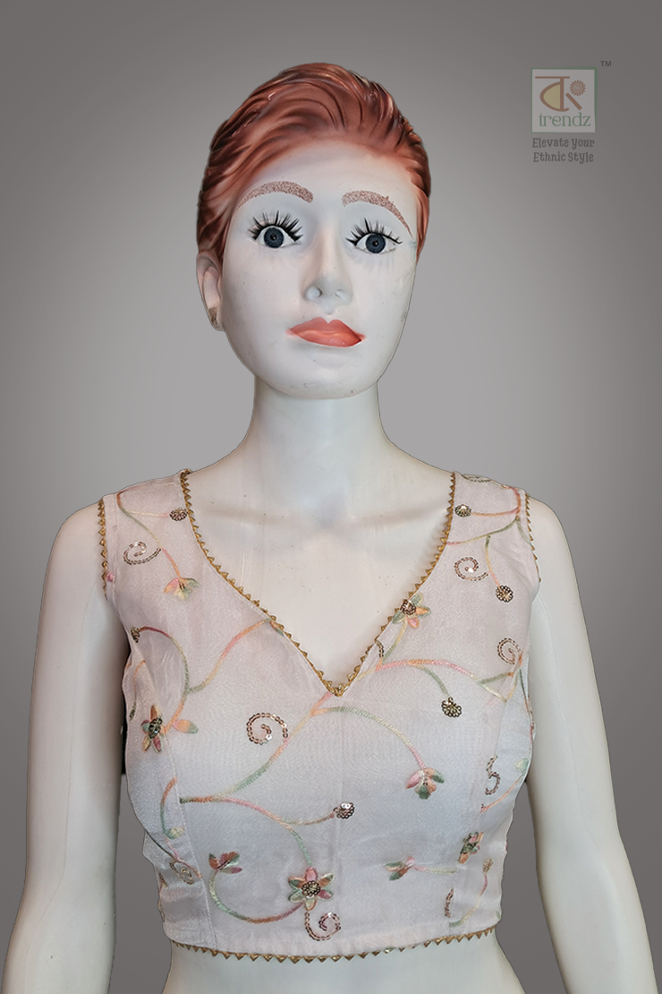 Designer Sleeveless Blouse (Front Side Pic)