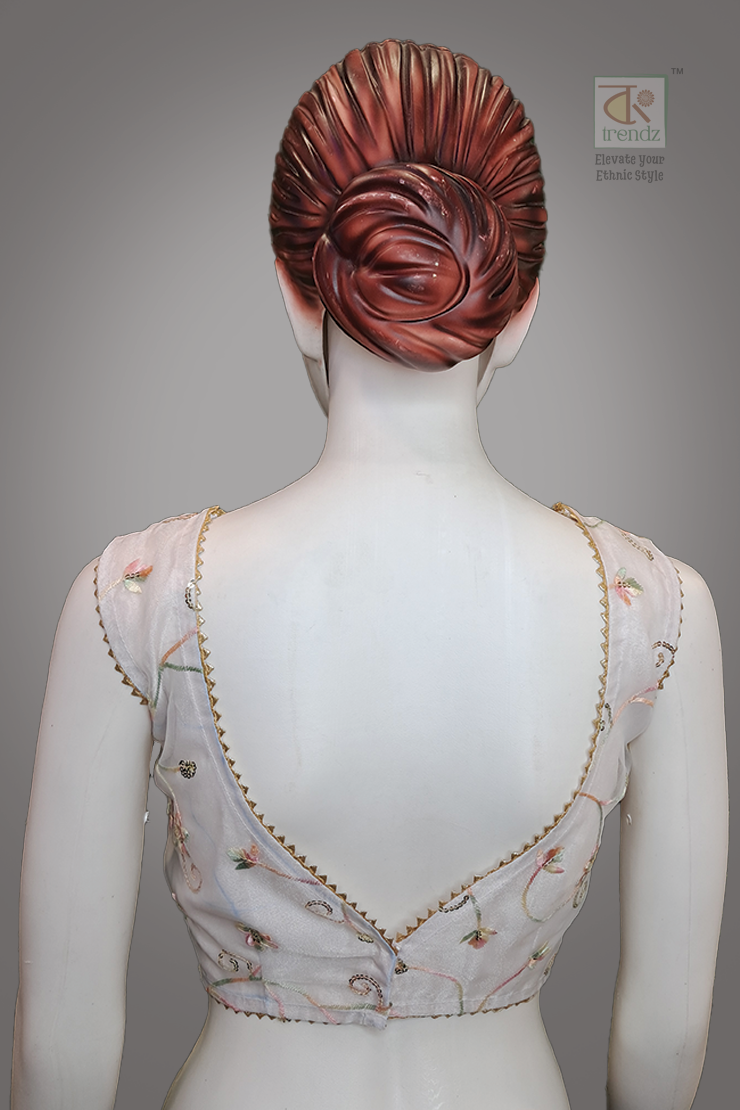 Designer Sleeveless Blouse ( Back Side Pic)