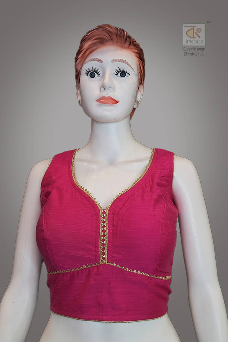 Designer Sleeveless Blouse (Front Side Pic)