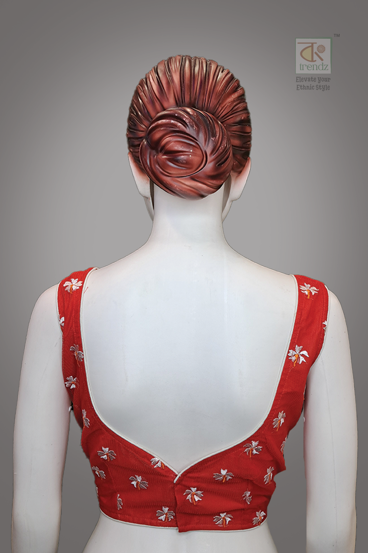 Designer Sleeveless Blouse ( Back Side Pic)