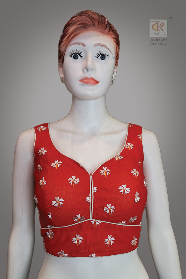 Designer Sleeveless Blouse (Front Side Pic)