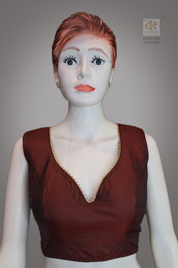 Designer Sleeveless Blouse (Front Side Pic)