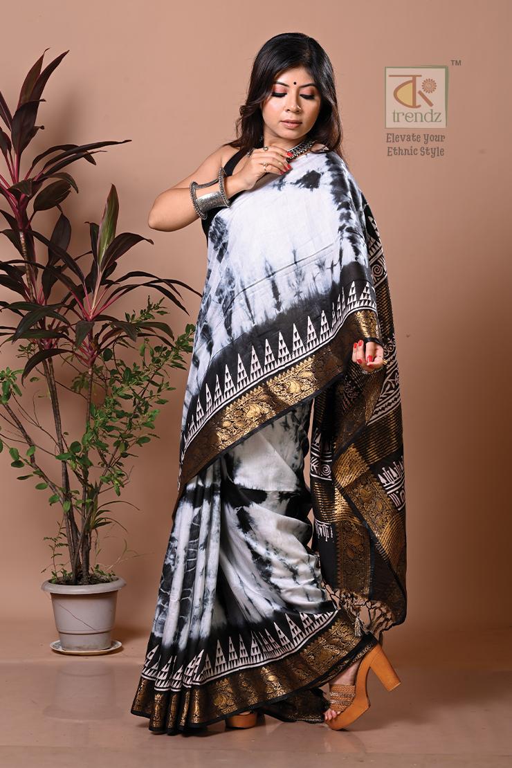 Splash Shibori Print Art Silk Saree