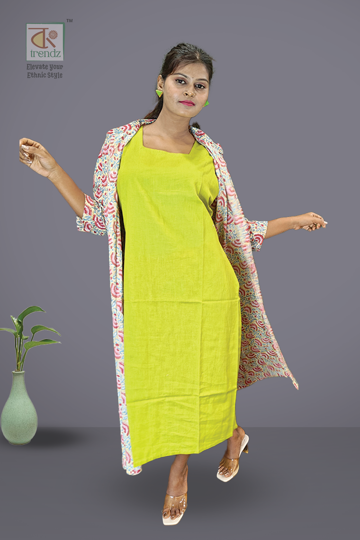 র্যাপিড প্রিন্টেড লং শ্রাগ উইথ কটন ইনার
