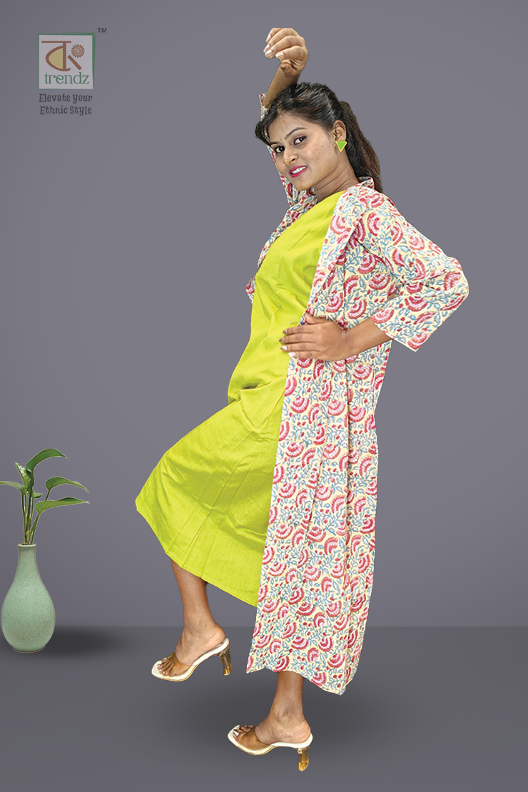 র্যাপিড প্রিন্টেড লং শ্রাগ উইথ কটন ইনার
