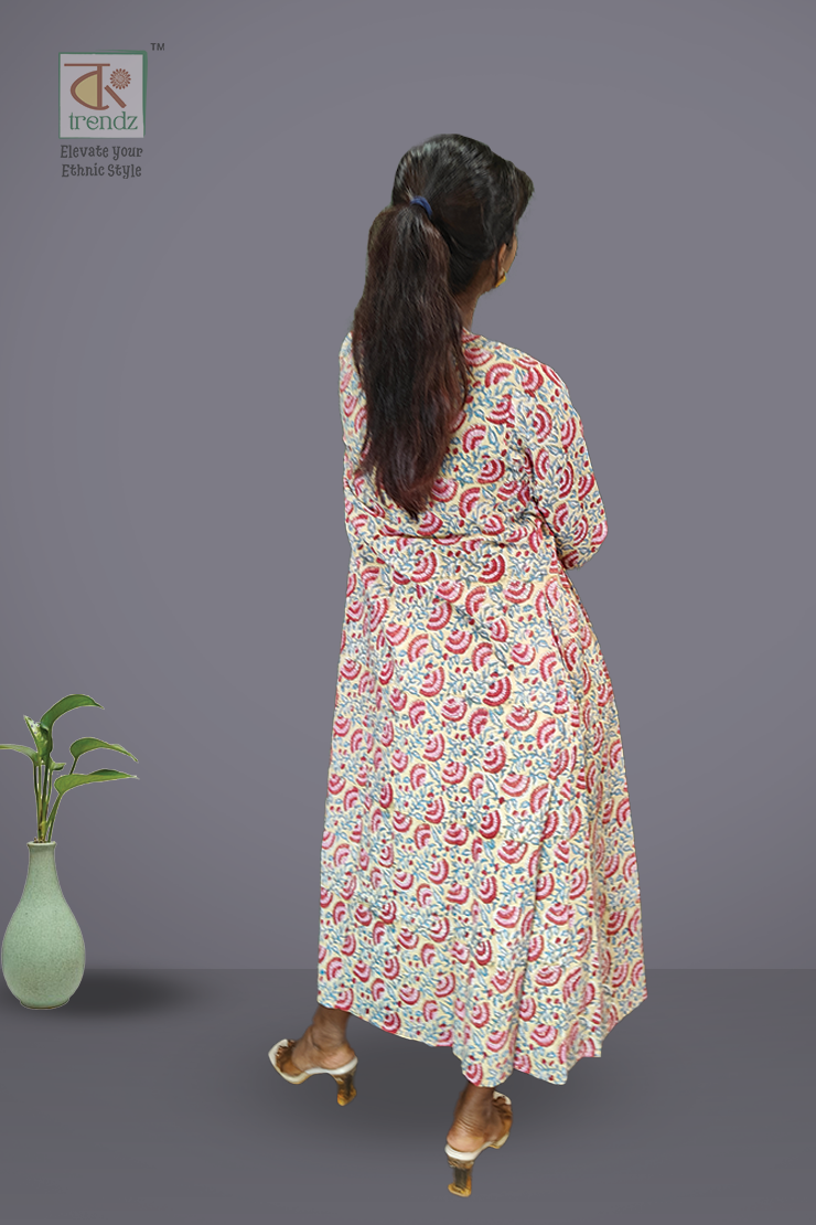 র্যাপিড প্রিন্টেড লং শ্রাগ উইথ কটন ইনার