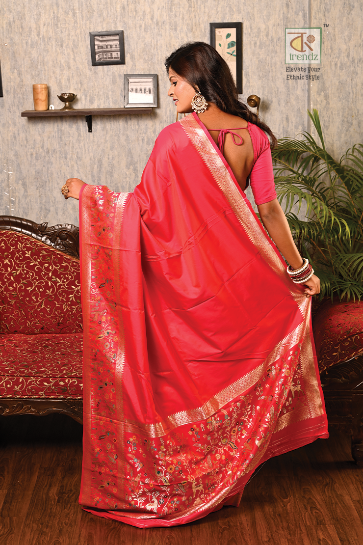 Gulmohor Pasmina Butter Silk Saree