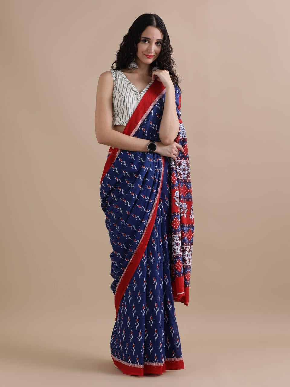 মুলমুল কটন বাংরু প্রিন্ট শাড়ি