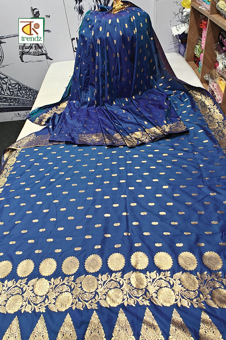 Kuhu Golden Zari Koyal Malai Silk Saree