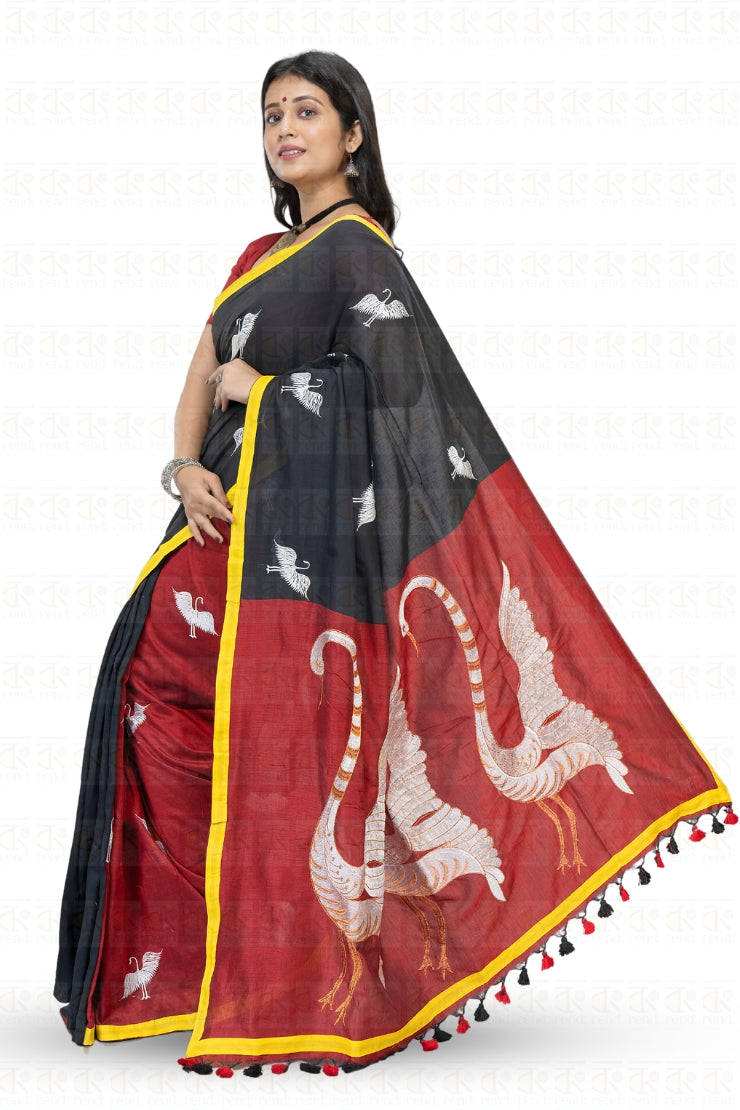 Dual Color Hansa Boutique Saree