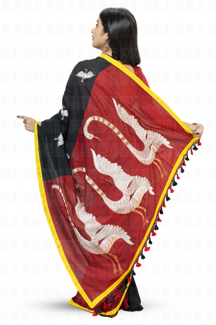 Dual Color Hansa Boutique Saree