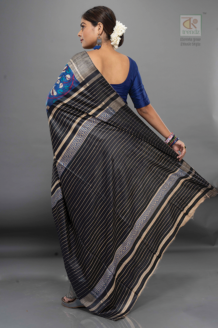 পিওর তসর ঝিছা প্রিন্টেড সিল্ক শাড়ি