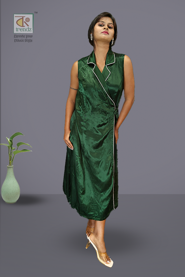 Modal Silk Wrap Dress