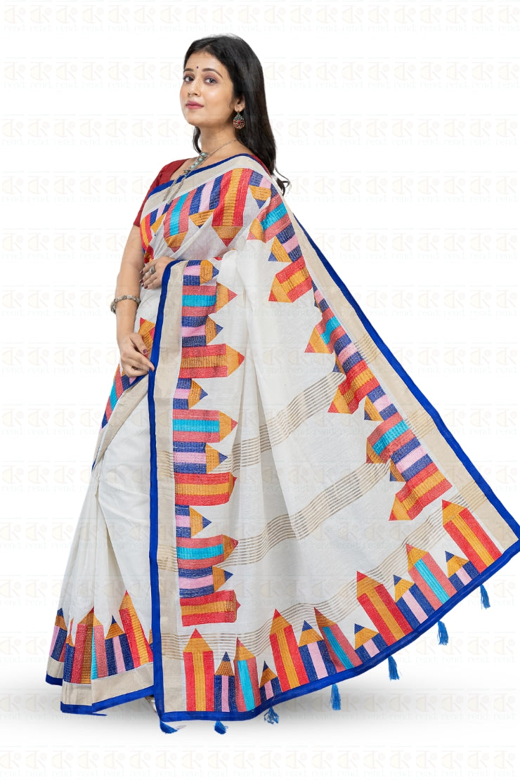বুটিক পেন্সিল সুতির হ্যান্ডলুম শাড়ি