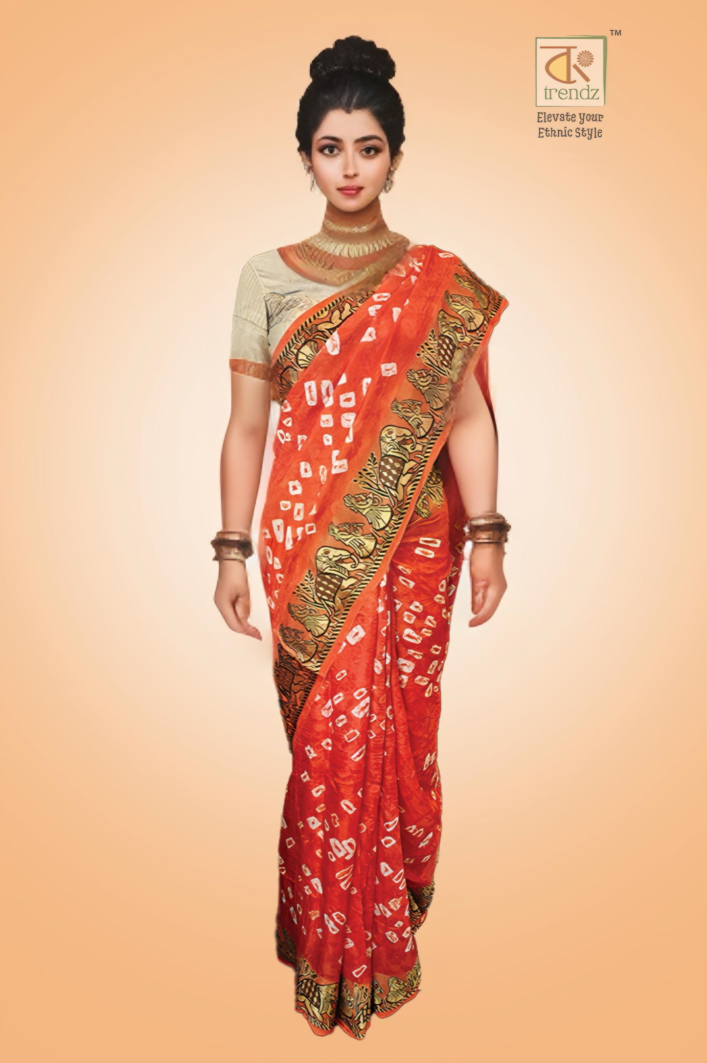 Bandhej Bandhani Saree