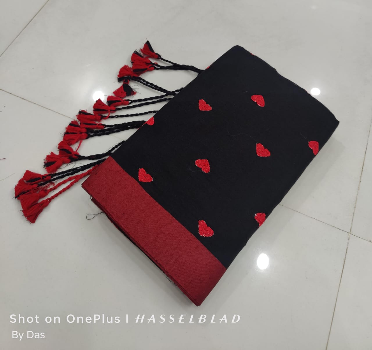 Love embroidery Soft Cotton Handloom Saree