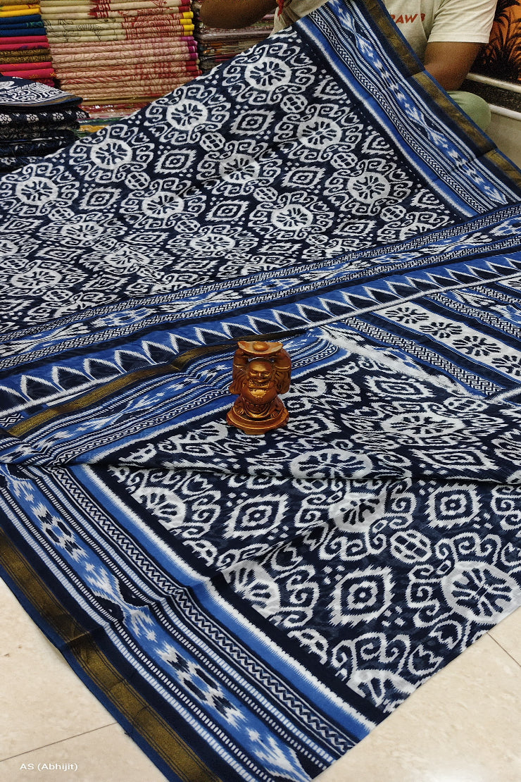 Chanderi Indigo Saree