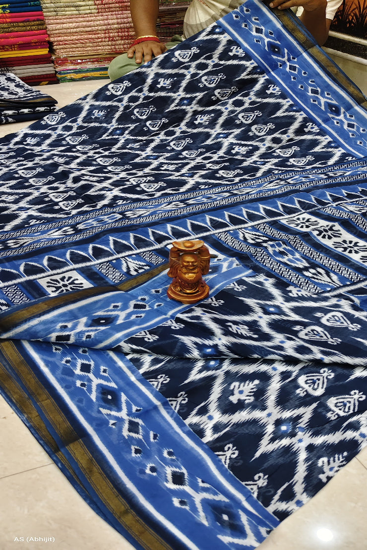 Chanderi Indigo Saree