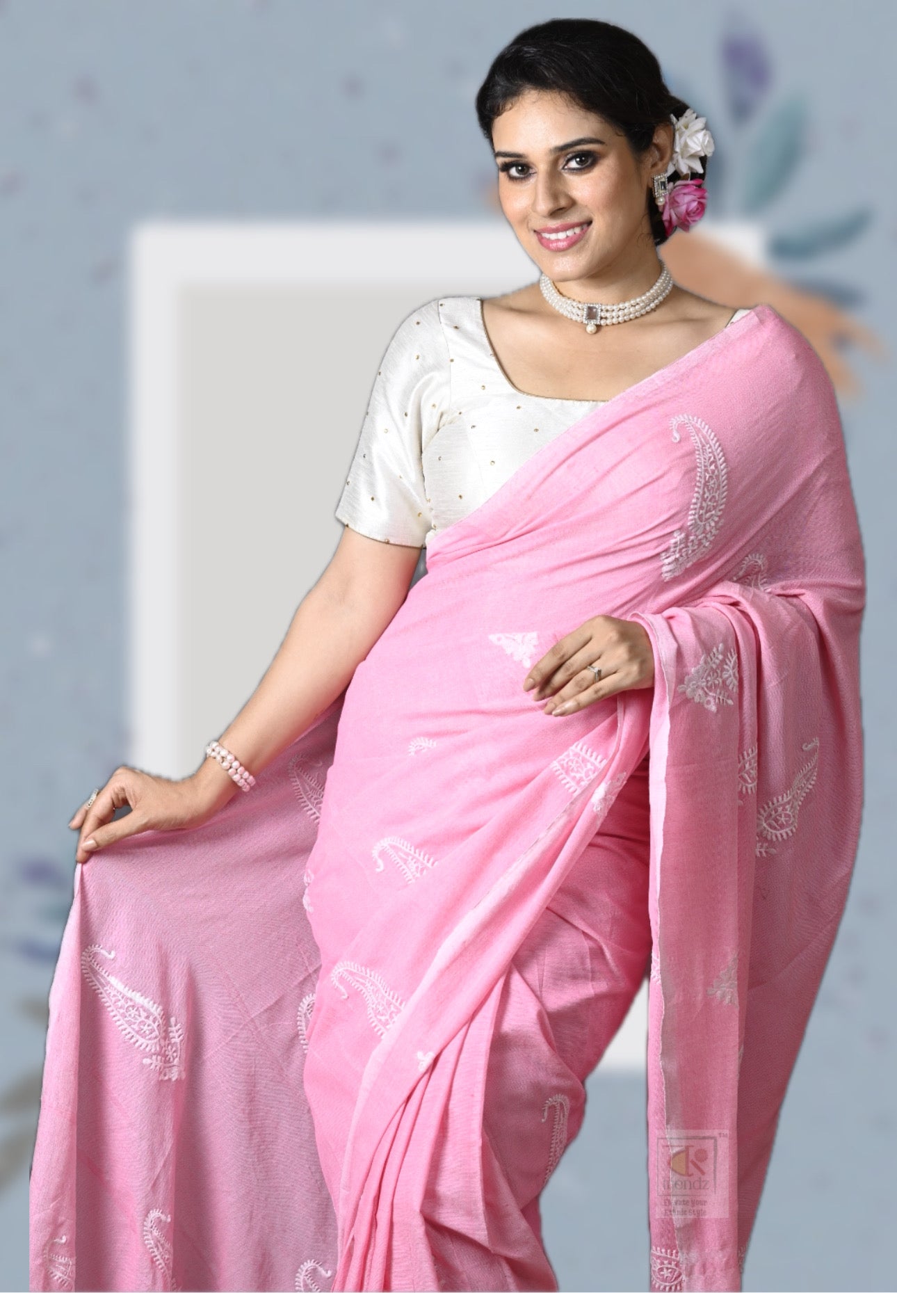 Soft Kolka Embroidered Saree