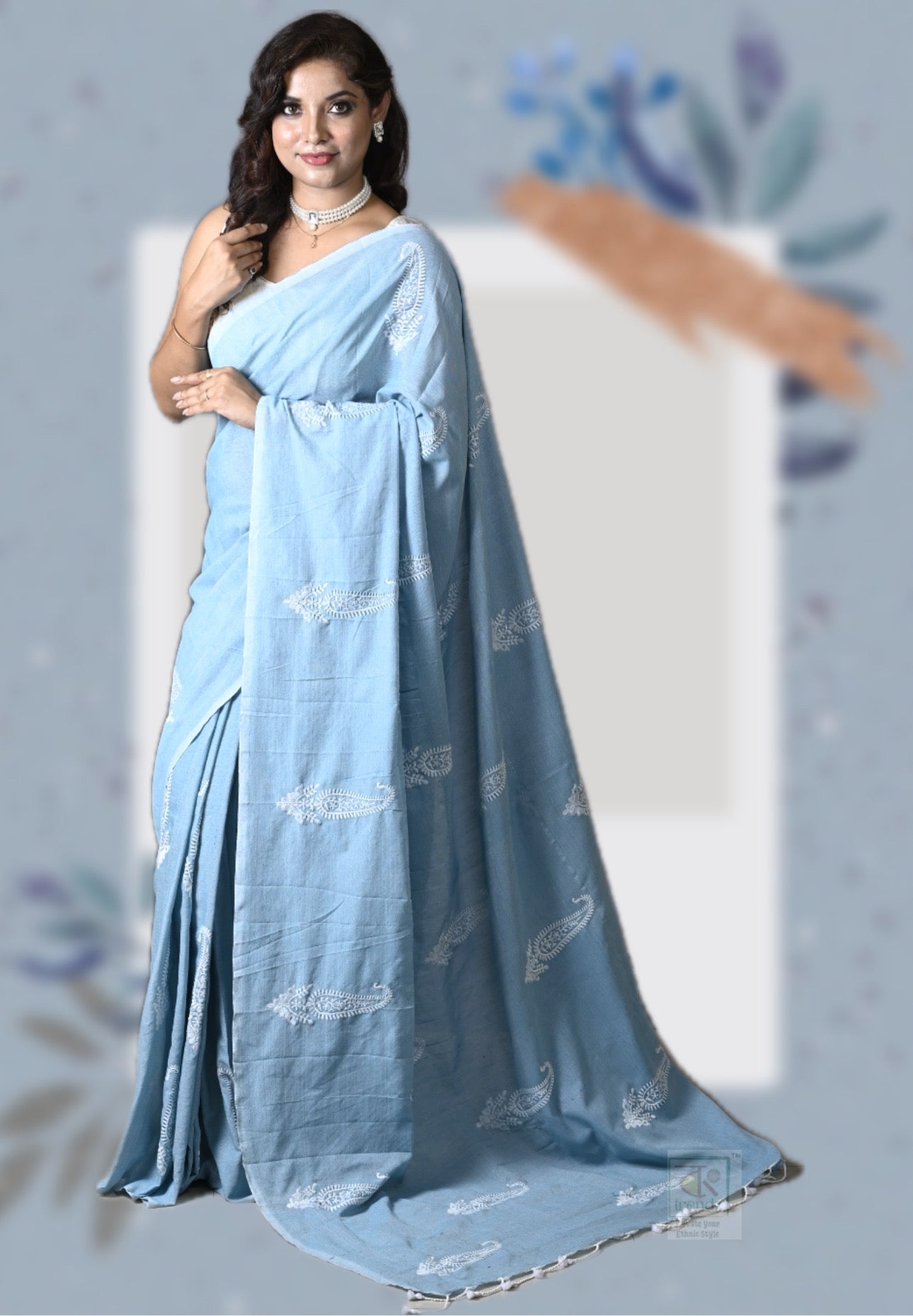 Soft Kolka Embroidered Saree