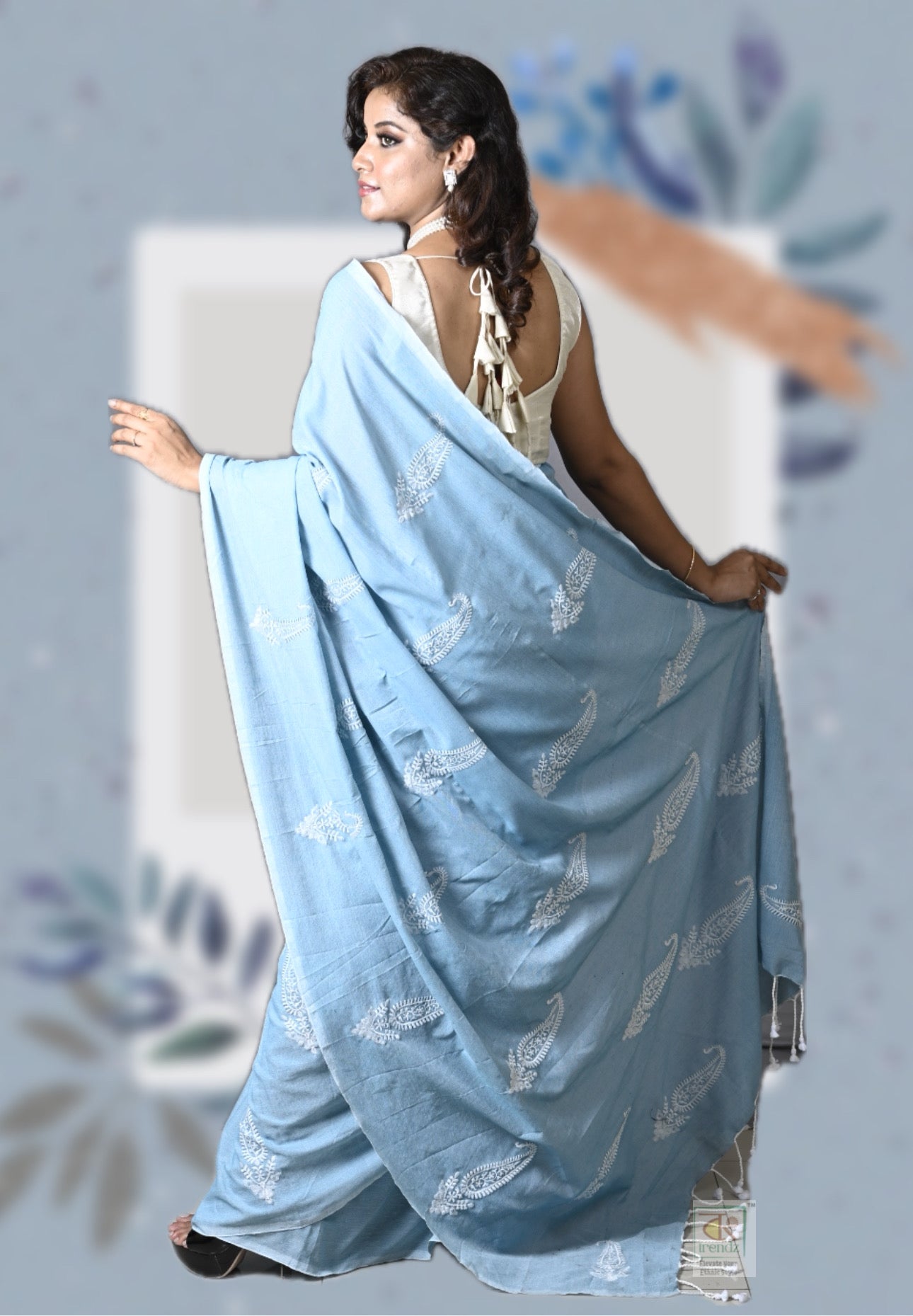 Soft Kolka Embroidered Saree