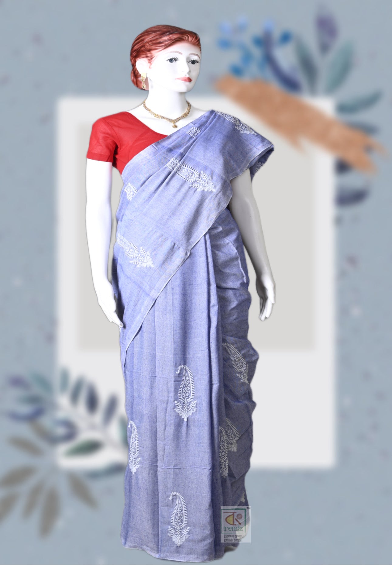 Soft Kolka Embroidered Saree