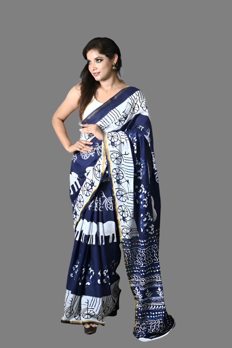Indigo Saree Cover