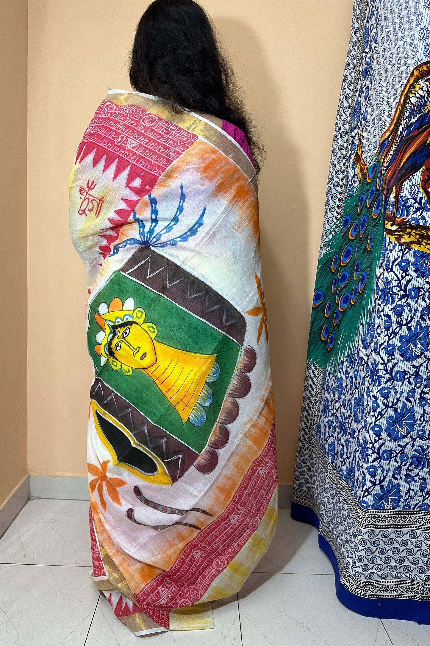 Kerala Cotton Hand Paint Sarees