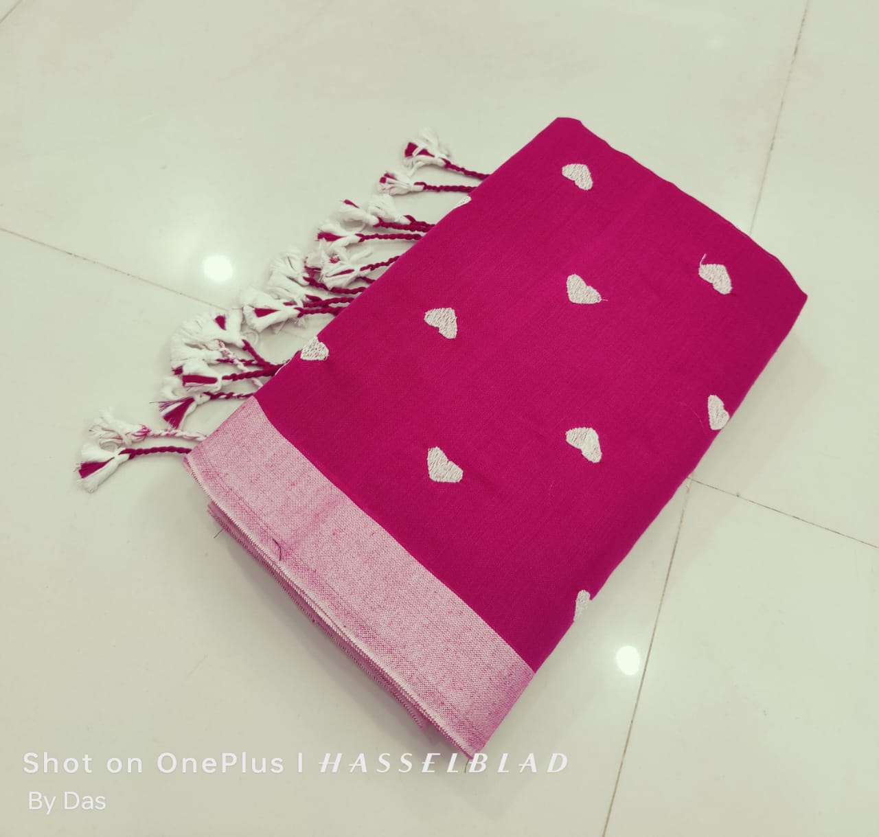Love embroidery Soft Cotton Handloom Saree