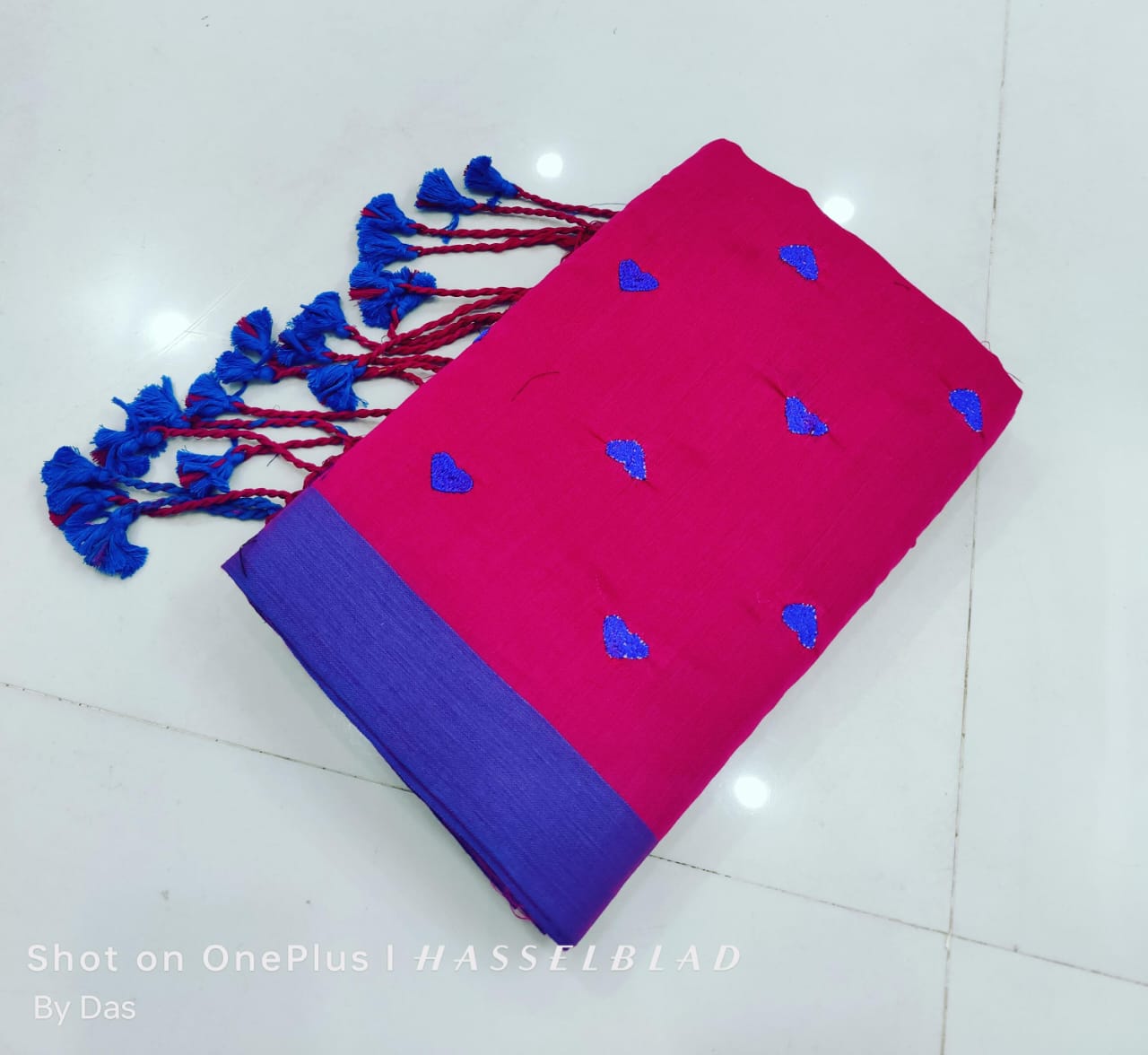 Love embroidery Soft Cotton Handloom Saree