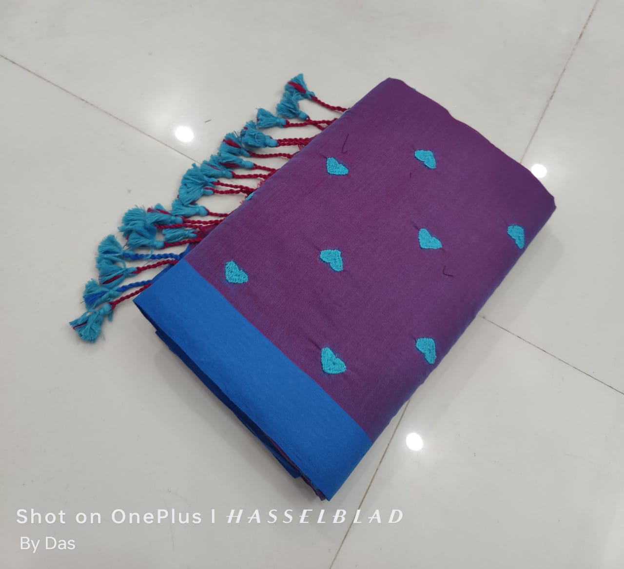 Love embroidery Soft Cotton Handloom Saree