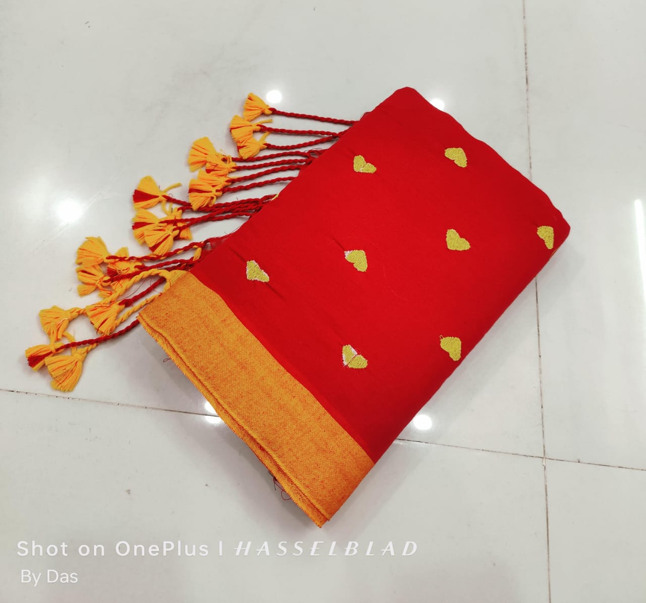 Love embroidery Soft Cotton Handloom Saree