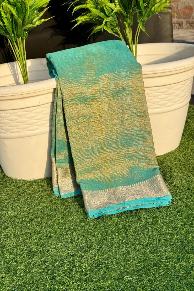 Soft Crushed Tissue Silk Saree