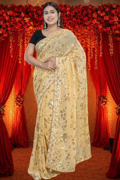 Bollywood Georgette Sequence Saree | Party | Bong Trendz