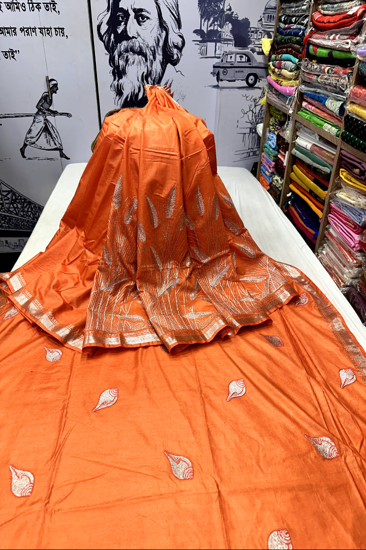 Sarat Shankha Bhagalpuri Semi Silk Saree
